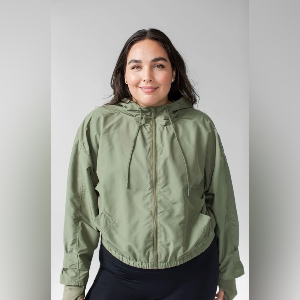Green Hooded Jacket/Windbreaker